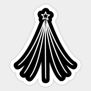 Merry Christmas tree lines Sticker